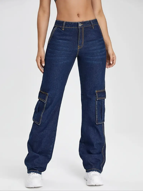 Calça Jeans Cargo Y2K (2 Bolsos)