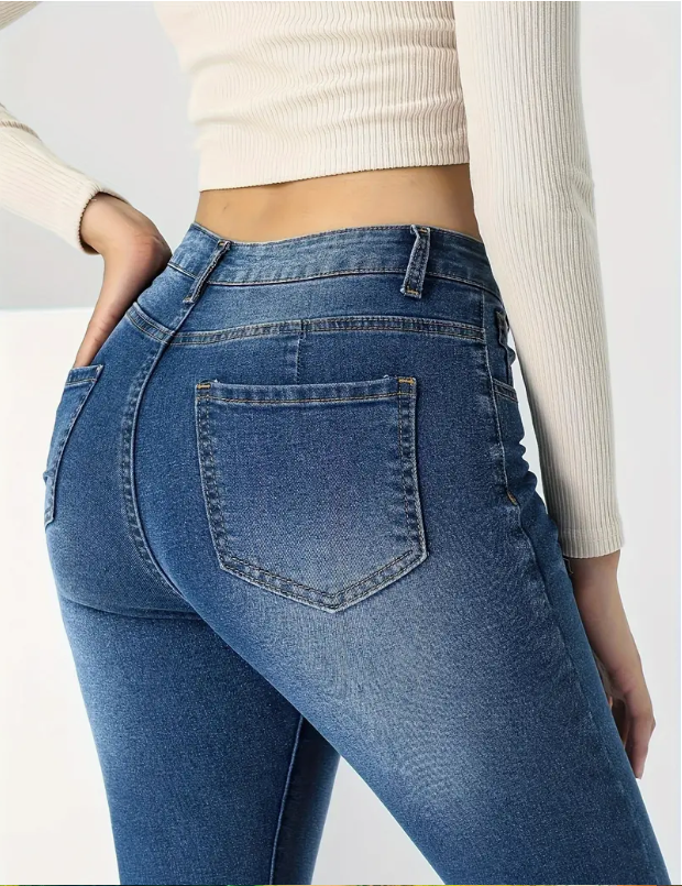 Calça Jeans Skinny Desfiada Casual